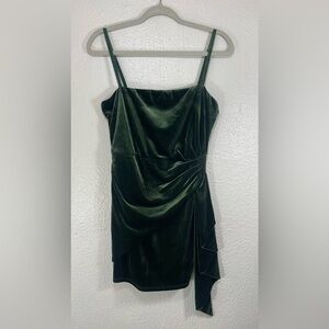 Majorelle Asbury Green Thin Strap Velvet Mini Cocktail Party Dress Women’s M